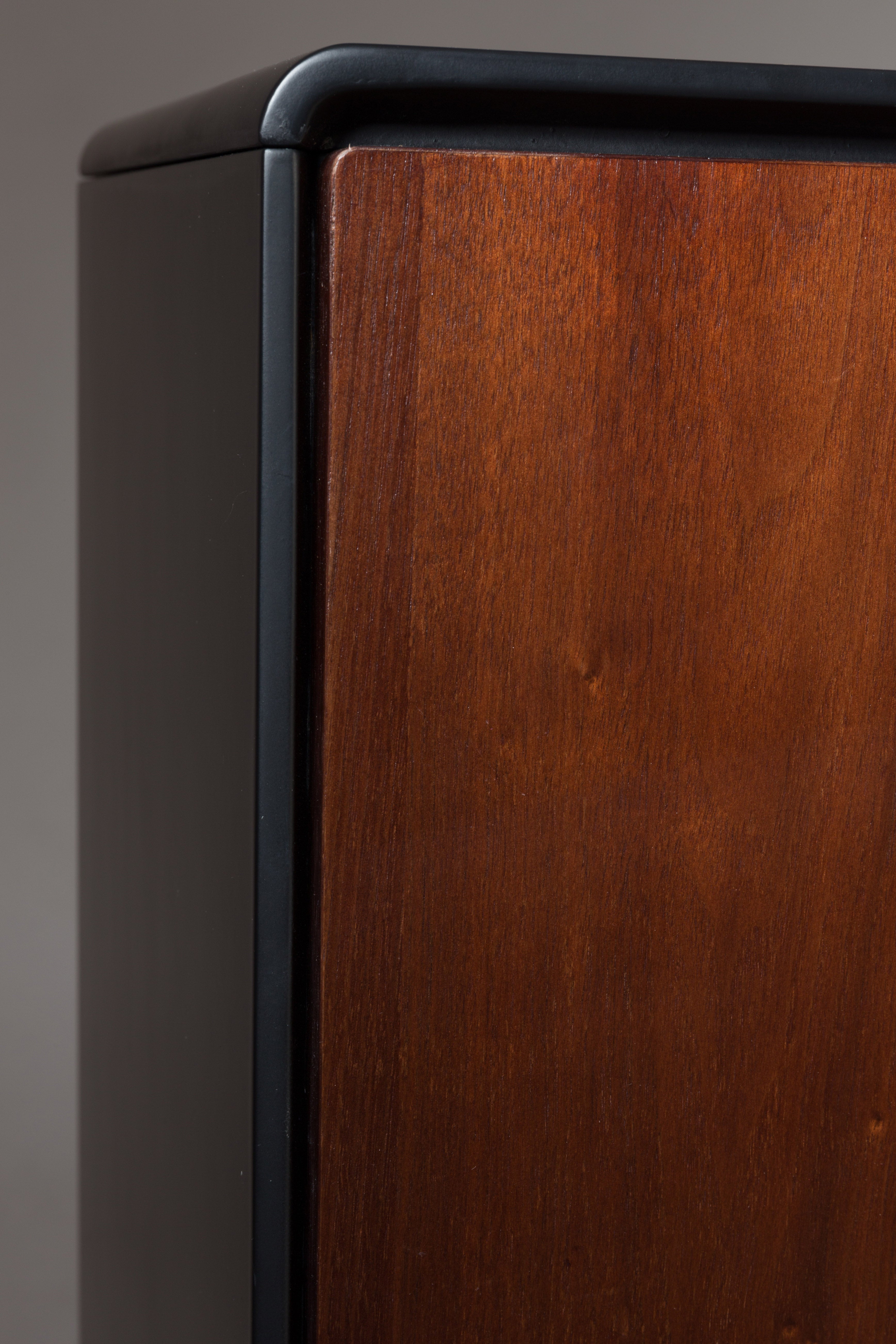 Dutchbone Juju Dark Brown Wood & Black High Sideboard